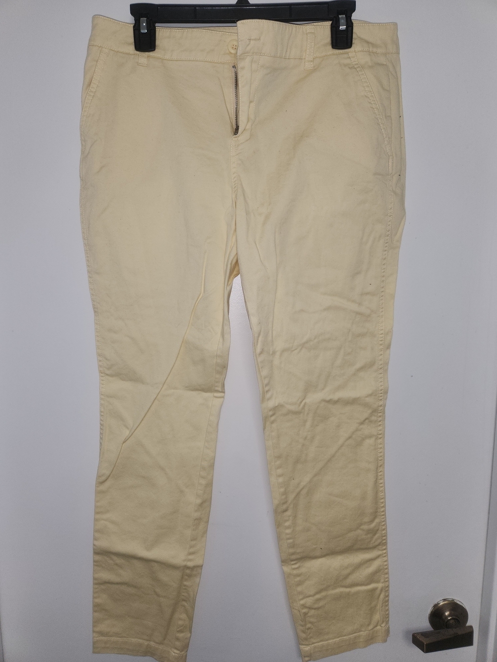 New York & Company Yellow Chinos - Women's Slim Straight